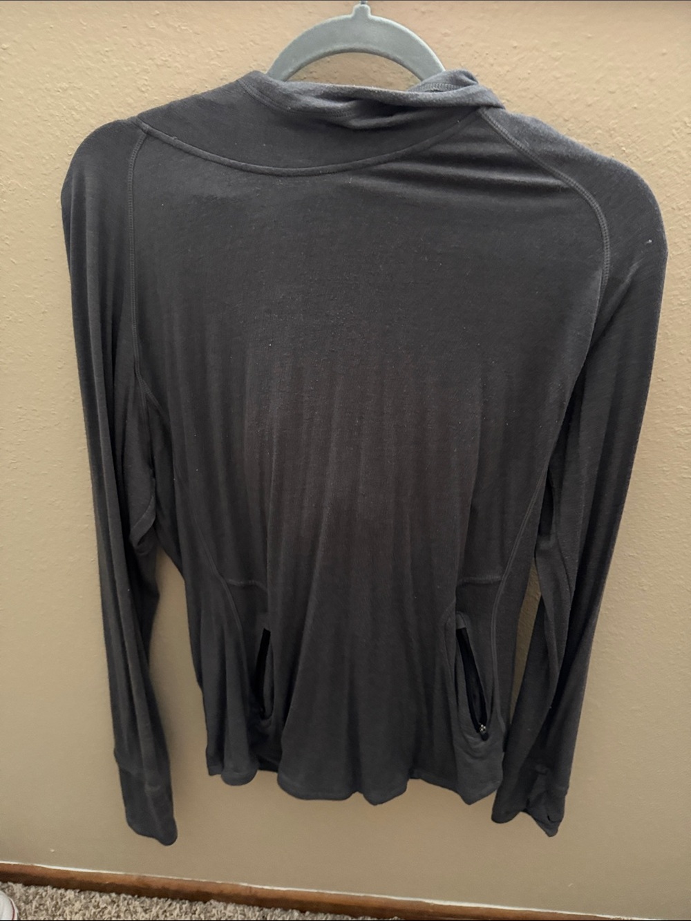 Mono B Women's Dark Charcoal Lightweight Hooded Pullover - Picture 1 of 5